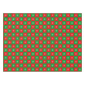 赤と緑のテーブルクロスのクリスマススノーフレーク テーブルクロス (正面(横))