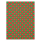 赤と緑のテーブルクロスのクリスマススノーフレーク テーブルクロス (正面)