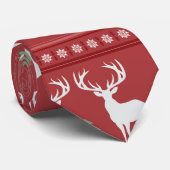 赤と緑のトナカイのクリスマス ネクタイ (ロール)