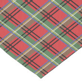 赤と緑のトナカイタータンチェッククリスマスプレイド ショートテーブルランナー (コーナー)
