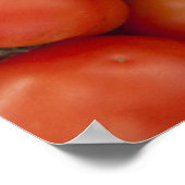 赤と緑のトマトと販売用の看板 ポスター (角)