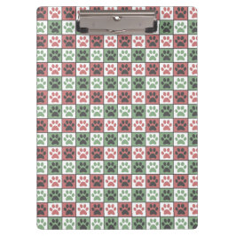 赤と緑のドッグのポープの印刷パターン クリップボード