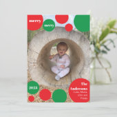 赤と緑のドットフォト シーズンカード (スタンド正面)