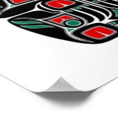 赤と緑のハイダスピリットベア ポスター (角)