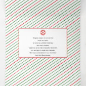 赤と緑のハッピーホリデー2024クリスマスフォト 三つ折りクリスマスカード (内部中)