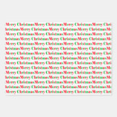 赤と緑のハートストライプのがクリスマスを祝う ラッピングペーパーシート (正面3)