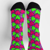 赤と緑のハートソックス ソックス (上部)