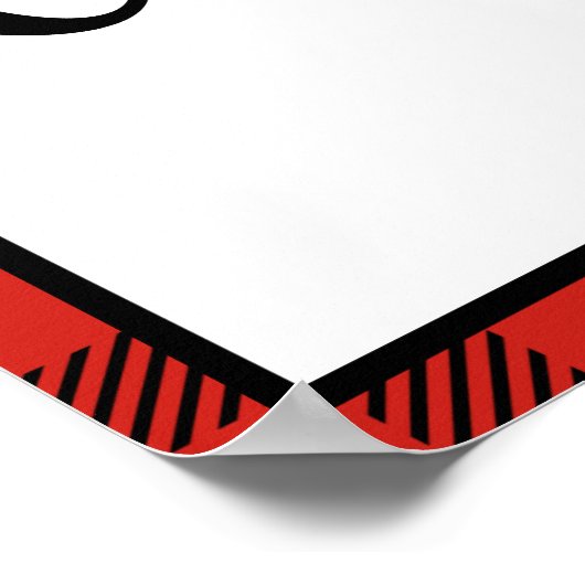 赤と緑のバッファローの格子柄メリークリスマス ポスター (角)