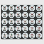 赤と緑のバッファローの格子柄メリークリスマス ラッピングペーパー (フラット)