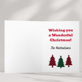 赤と緑のバフファロー柄カスタム写真ラブジョイ シーズンカード