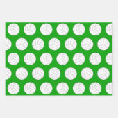 赤と緑のバレーボール&サンタマッチングクリスマス ラッピングペーパーシート (正面3)