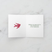 赤と緑のバンジョーのメッセージカスタムクリスマス サンキューカード (内部)