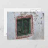 赤と緑のバーレッド窓 ポストカード (正面/裏面)