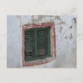 赤と緑のバーレッド窓 ポストカード