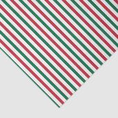 赤と緑のパターストライプのンティッシュペーパー 薄葉紙 (詳細)