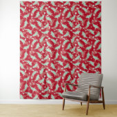 赤と緑のパターン – コイ魚 タペストリー (インサイチュ)