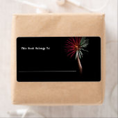 赤と緑のパームブックラベル ラベル (インサイチュ)