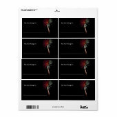 赤と緑のパームブックラベル ラベル (フルシート)