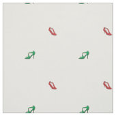 赤と緑のヒール ファブリック (見本)