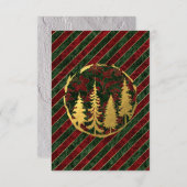 赤と緑のビロード |クリスマスカード (正面/裏面)