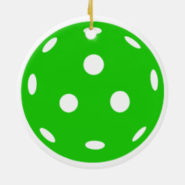 赤と緑のピックボールのクリスマス セラミックオーナメント