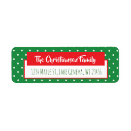 赤と緑のフェスティバルホリデーウィシカルクリスマス ラベル