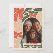 赤と緑のフォークアート2写真 シーズンカード (正面)