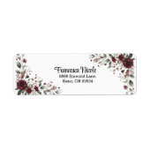 赤と緑のフローラのア縁どドレスステッカー ラベル (正面)