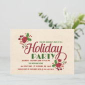 赤と緑のフローラクリスマスパーティー 招待状 (スタンド正面)