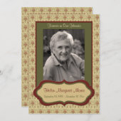 赤と緑のフローラメモリアルカードと写真 プログラム (正面/裏面)