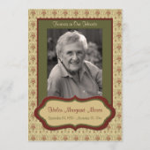 赤と緑のフローラメモリアルカードと写真 プログラム (正面)