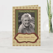 赤と緑のフローラ記念カード(写真付き) 案内状 (正面)