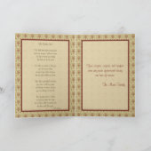 赤と緑のフローラ記念カード（写真付き） 案内状 (内部)