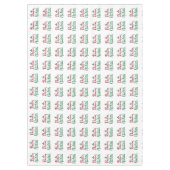 赤と緑のブオンナターレキッチンダイニングテーブル テーブルクロス (正面)