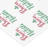 赤と緑のブオンナターレキッチンダイニングテーブル テーブルクロス (アングル)