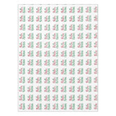 赤と緑のブオンナターレキッチンダイニングテーブル テーブルクロス (正面)