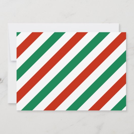 赤と緑のベビー初めてのクリスマス写真 シーズンカード (裏面)