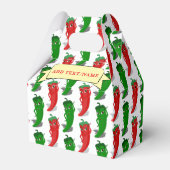 赤と緑のペッパーdivas漫画のパターンカスタム フェイバーボックス (裏面サイド)