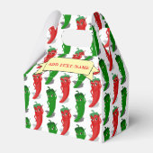 赤と緑のペッパーdivas漫画のパターンカスタム フェイバーボックス (正面サイド)