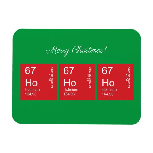 赤と緑のホホホホ周期表 マグネット (横)