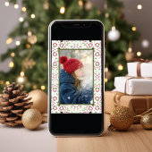 赤と緑のホリデーパターンカスタムの写真 シーズンカード