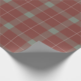 赤と緑のホリデープレイドクリスマス ラッピングペーパー