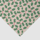 赤と緑のホリークリスマスティッシュペーパー 薄葉紙 (詳細)