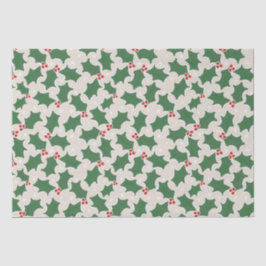 赤と緑のホリークリスマスティッシュペーパー 薄葉紙