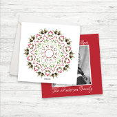 赤と緑のホリーベリー 1枚の写真 シーズンカード