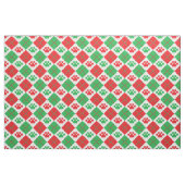 赤と緑のポーアーガイルト印刷 ファブリック (ファットクウォーター)