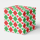 赤と緑のポーアーガイルト印刷 フェイバーボックス (裏面サイド)