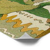 赤と緑のマカオのジャングルオウム ポスター (角)