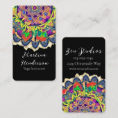 赤と緑のマンダラビジネスカード 名刺 (正面/裏面)