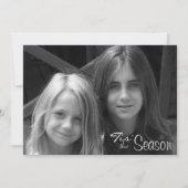 赤と緑のミスタントクリスマスフォト シーズンカード (正面)